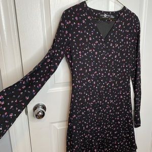 Pull and Bear Long Sleeve Mini Dress